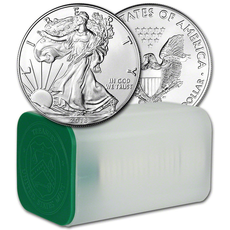 Roll of 20 - 2018 1 oz American Silver Eagle (Lot, Tube of 20)