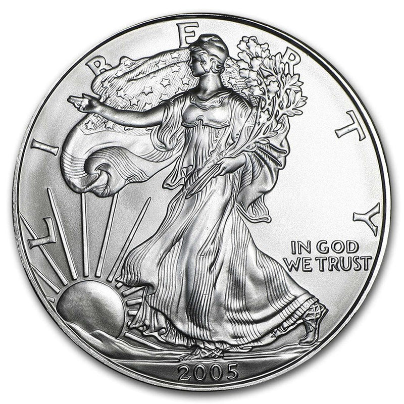 2005 American Silver Eagle .999 Fine Silver Uncirculated Us 2005