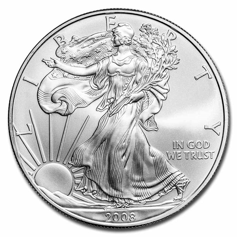 2008 American Silver Eagle .999 Fine Silver Uncirculated Us 2008